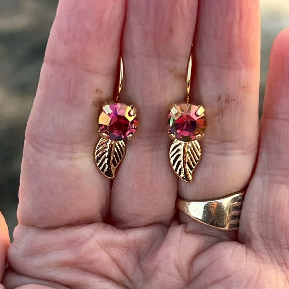 Handcrafted earrings with Swarovski crystal